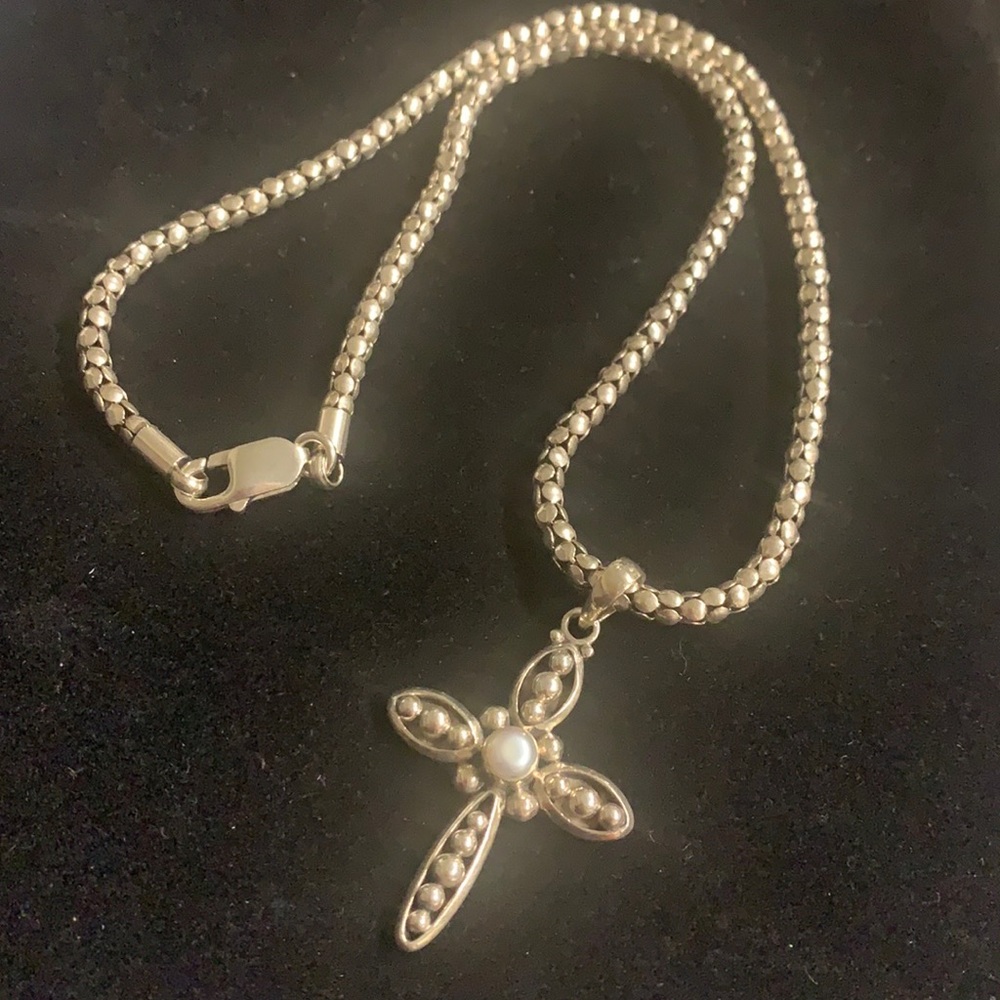 Silver 925 chain with cross